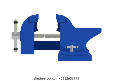 Table vise illustration, vector clipart on a white background.