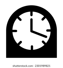 Table Watch Glyph Icon Design