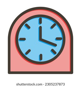 Table Watch Thick Line Filled Colors For Personal And Commercial Use.
