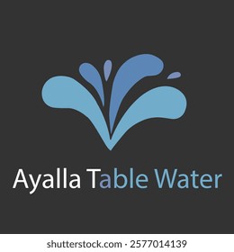 table water and drinking logo design