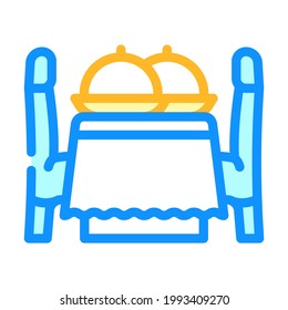 table for wedding day guests color icon vector. table for wedding day guests sign. isolated symbol illustration