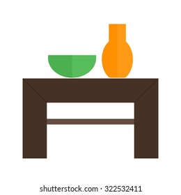 Table, wedding, decoration icon vector image.Can also be used for furniture design. Suitable for mobile apps, web apps and print media.