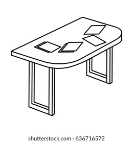 table wooden isometric icon