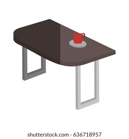 table wooden isometric icon