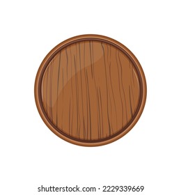 table wooden pizza board cartoon. table wooden pizza board sign. isolated symbol vector illustration