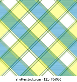 Tablecloth check fabric texture seamless pattern. Vector illustration.