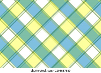 Tablecloth check fabric texture seamless pattern. Vector illustration.