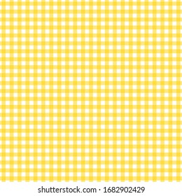 Diseño vectorial de fibra gingham de mantel amarillo