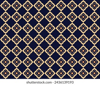 Tablecloth or ethnic geometric pattern. Ikat texture, vector, design. Abstract seamless for background or wallpaper.