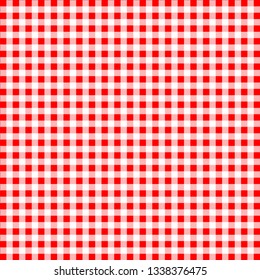 Tablecloth fiber tartan fabric pattern line red white design vector 
