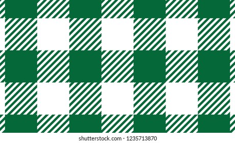 Tablecloth gingham pattern for plaid,background,tablecloths for textile articles,green and white cell,vector illustration.EPS-10.