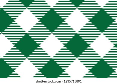 Tablecloth gingham pattern for plaid,background,tablecloths for textile articles,green and white cell,vector illustration.EPS-10.