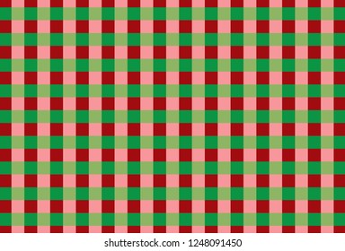Tablecloth gingham pattern for plaid,background,tablecloths for textile articles,red and green cell,vector illustration.EPS-10.