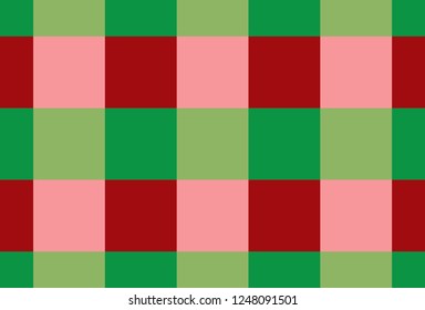 Tablecloth gingham pattern for plaid,background,tablecloths for textile articles,red and green cell,vector illustration.EPS-10.