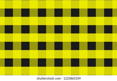 Tablecloth gingham pattern for plaid,yellow and black background,tablecloths for textile articles, cell,vector illustration.EPS-10.