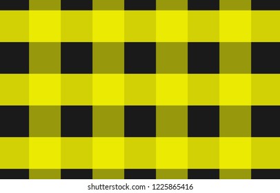 Tablecloth gingham pattern for plaid,yellow and black background,tablecloths for textile articles, cell,vector illustration.EPS-10.