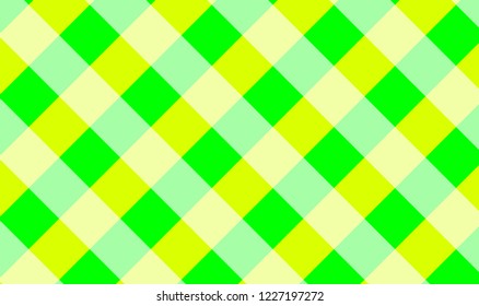 Tablecloth gingham pattern,green,yellow,white background for plaid,tablecloths for textile articles, cell,vector illustration.EPS-10.