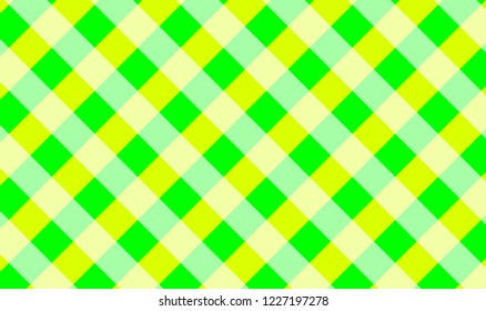 Tablecloth gingham pattern,green,yellow,white background for plaid,tablecloths for textile articles, cell,vector illustration.EPS-10.