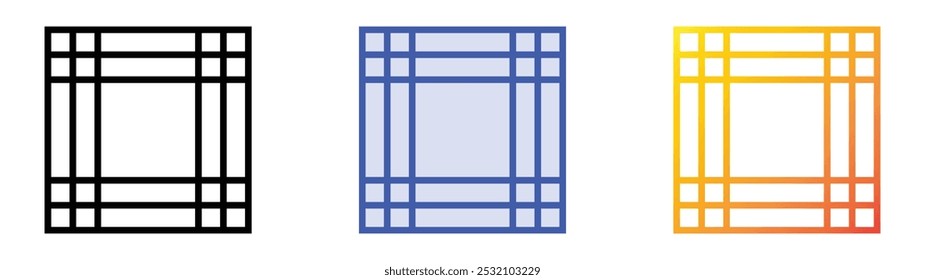 tablecloth icon. Linear, Blue Fill and Gradient Style Design Isolated On White Background