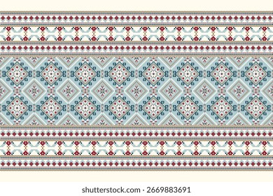 Tablecloth pattern,geometric ethnic floral Pattern,Vector illustration,Geometric oriental pattern traditional,Aztec style,abstract background.design for texture,fabric,clothing,decoration,print,carpet