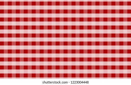 Tablecloth for plaid,background,tablecloths for textile articles,red and white cell,vector illustration.EPS-10.