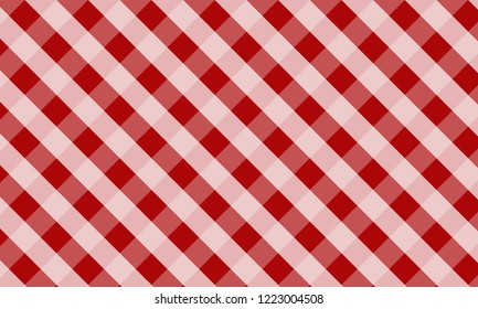 Tablecloth for plaid,background,tablecloths for textile articles,red and white cell,vector illustration.EPS-10.