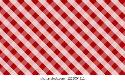 Tablecloth for plaid,background,tablecloths for textile articles,red and white cell,vector illustration.EPS-10.