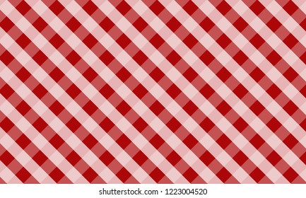 Tablecloth for plaid,background,tablecloths for textile articles,red and white cell,vector illustration.EPS-10.