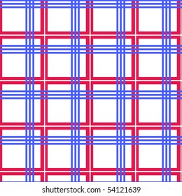 Tablecloth seamless , red and blue lines - vector illustration. You can use it to fill your own background.