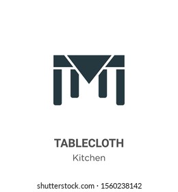 Tablecloth vector icon on white background. Flat vector tablecloth icon symbol sign from modern kitchen collection for mobile concept and web apps design.