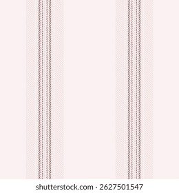 Tablecloth vertical fabric seamless, towel texture pattern lines. Vintage textile stripe background vector in sea shell and white colors palette.