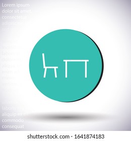Tableicon vector icon , lorem ipsum Flat design