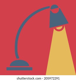 Table-lamp, vector, flat icon (from set Back to school)