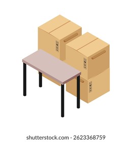 Mesas y Cajas Isométricas para Diseño de Mercado o Cabina de Eventos.