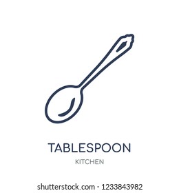 tablespoon icon. tablespoon linear symbol design from Kitchen collection. Simple outline element vector illustration on white background