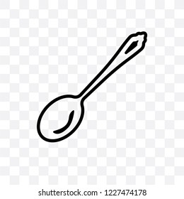 tablespoon vector linear icon isolated on transparent background, tablespoon transparency concept can be used for web and mobile