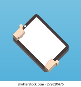 Tablet 3d, vector illustration
