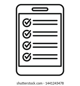 Tablet actions icon. Outline tablet actions vector icon for web design isolated on white background