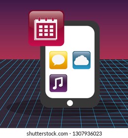 tablet with applications menu