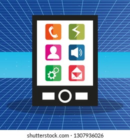 tablet with applications menu