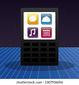 tablet with applications menu