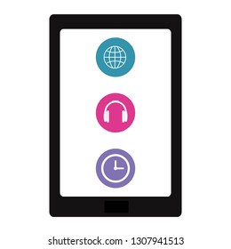 tablet with applications menu