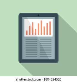 Tablet audit icon. Flat illustration of tablet audit vector icon for web design