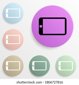 the tablet badge color set. Simple glyph, flat vector of web icons for ui and ux, website or mobile application