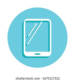 The tablet badge icon. Simple glyph, flat vector of web icons for ui and ux, website or mobile application