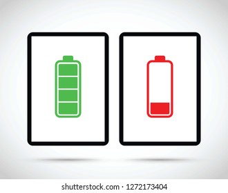 Tablet battery charging icon