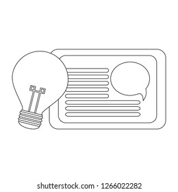 tablet and big idea in black and white