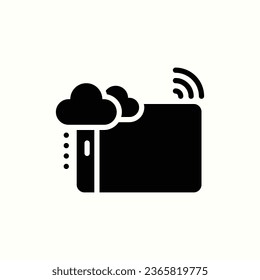 tablet black icon, isolated icon in light background, perfect for website, blog, logo, graphic design, social media, UI, mobile app