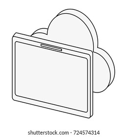 tablet with blank screen icon image