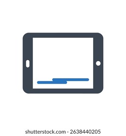 tablet with blank screen and stylus icon